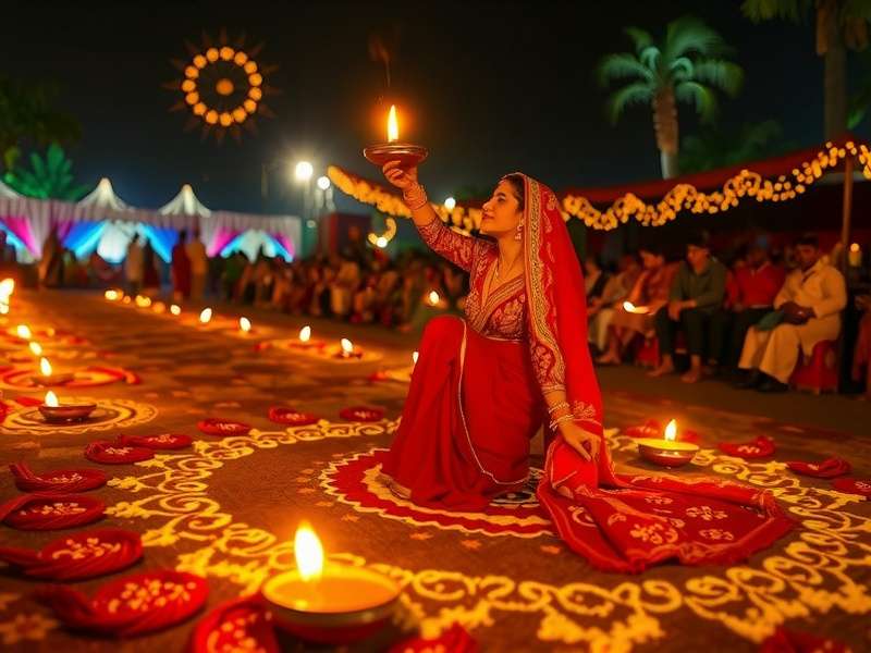 Pepper Chase Extreme Diwali event with diyas and rangolis in the Kerala region